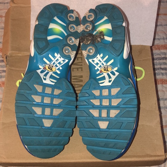 Lime Green and Blue Nike Air Max - Picture 6 of 14